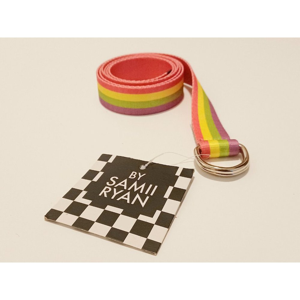 BSR By Samii Ryan Whatever Rainbow OSFM Adjustable Belt NWT